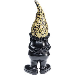 Фигура декоративная Gnome Standing «Стоячий гном» 30 см, Чёрный/Золотой