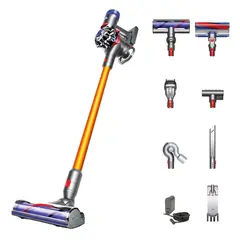 Беспроводной вертикальный пылесос Dyson V8 Absolute (SV10), Gold (Cерый / Желтый)