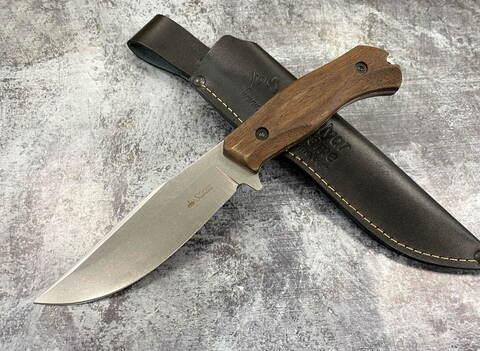 Туристический цельнометаллический нож Atlantis AUS-10Co StoneWash, Kizlyar Supreme, 4610094293086