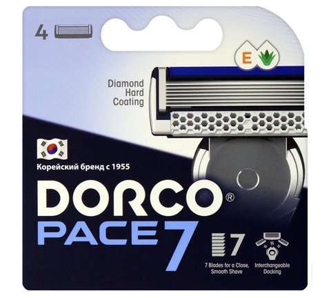 DORCO PACE7 4'S сменные кассеты с 7лезвиями (Ю.Корея)