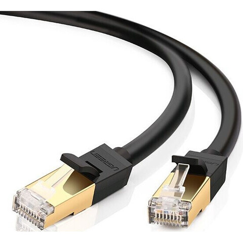Кабель сетевой UGREEN NW107 (11229) Cat 7 F/FTP Lan Cable, 0,5м, черный