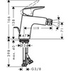 Hansgrohe Logis 71204000 Смеситель для биде однорычажный с донным клапаном