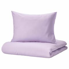 Комплект постельного белья IKEA NATTSVARMARE (НАТТСВАРМАРЕ), Односпальный, Сиреневый, 150x200, 50x80 см