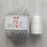 Пряжа Aurum Cashmere 961 серо-белое мулине