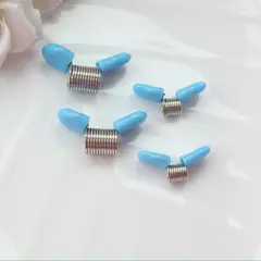 Пружина-стоппер с 30 мм (Bead Stopper), цвет голубой, 2 штуки, И050