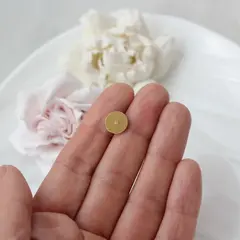 Швензы пусеты с основой для вклейки 10 мм, позолота, ШП007