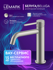 Смеситель для умывальника Lemark LMF-8012B-BN 