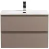BelBagno KRAFT-600-2C-SO-СO База под раковину подвесная с фрезерованными ручками по всей длине фасада с двумя выкатн. ящ., Бежевый Мат., 600x455x500