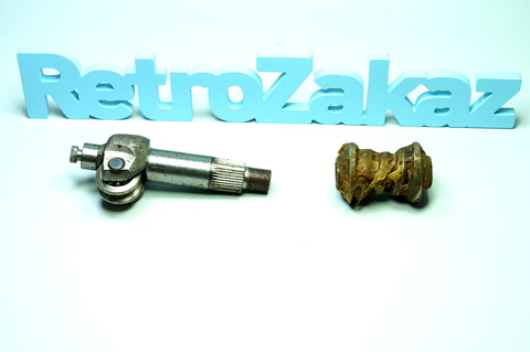 Вал сошки в сборе с роликом + червяк Газ 21
