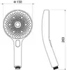 Aquatek Оберон AQ2007MB Ручной душ, цвет: чёрный