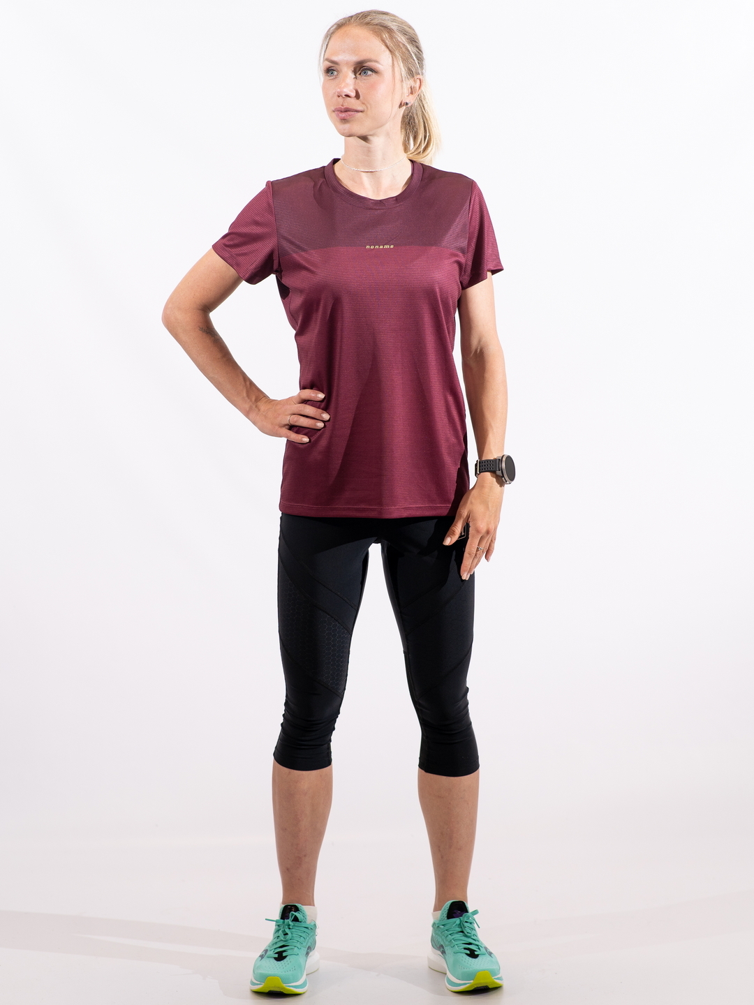 Женская спортивная беговая футболка Noname Waft T-Shirt 24 WOS cerise - 3