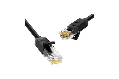 Кабель сетевой плоский  UGREEN NW102 (50173) Cat 6 8-Core U/UTP Flat Ethernet Cable 1m - Black