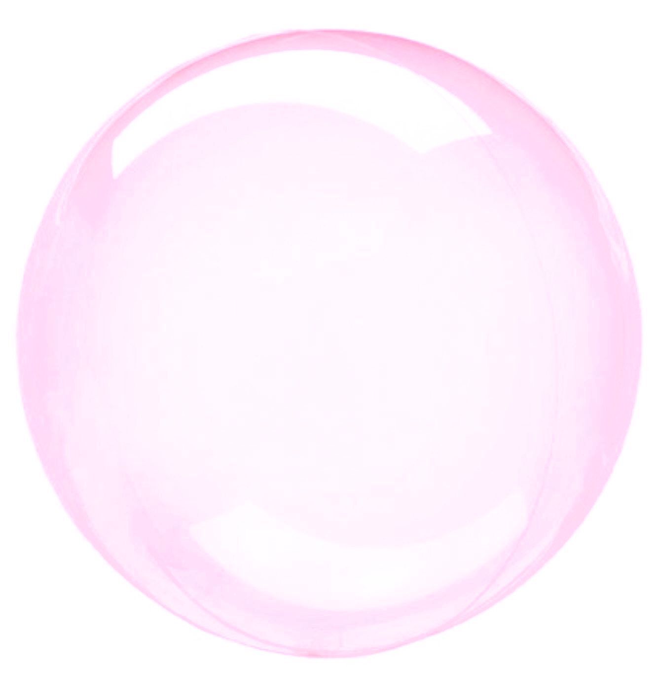 Шар К Deco Bubble (Бабл), 32''/60 см, Кристалл, Розовый, 1 шт.