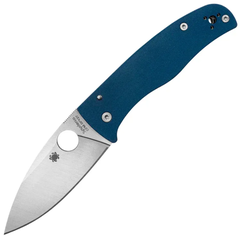 Фото Складной нож Spyderco Bodacious, сталь CPM-SPY27, рукоять Cobalt Blue G10