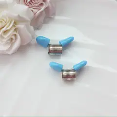 Пружина-стоппер с 30 мм (Bead Stopper), цвет голубой, 2 штуки, И050