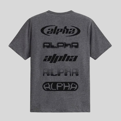 Футболка Alpha Industries Alpha Logos Tee Dark Charcoal Heather (Темно-серый)