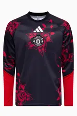 Футболка с длинными рукавами adidas Manchester United 26/27 Pre-Match - черный