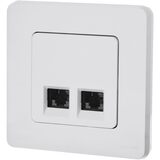 Розетка компьютерная двойная RJ45 категория 5e UTP - Legrand Inspiria - белый — фото 9