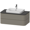 Duravit Happy D.2 Plus HP497109292 Тумба подвесная 408x1000x550мм под раковину, 2 ящика, цвет: stone grey satin matt
