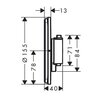 Hansgrohe ShowerSelect Comfort S 15559140 Термостат с регулировкой напора, скрытый монтаж, BBR