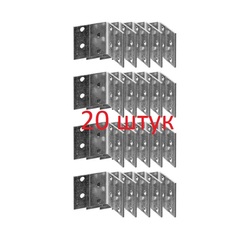 ЗУБР УКР-2.0, 50 x 60 x 60 x 2 мм, цинк, равносторонний крепежный уголок (310206-050-060) (20штук)