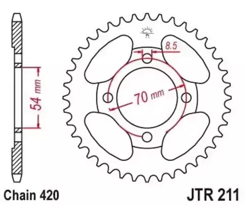 Звезда ведомая JTR211 39