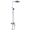 Lemark Tropic LM7004CS Душевая система с верхним душем 22х22 см и поворотным изливом-переключателем 30 см, регулируемая высота 1,1~1,7м, латунь/хром