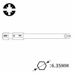 Бита для автоматов Plus/Minus SL/PZ2х70мм S2 1шт SGS 7049PZM 32497