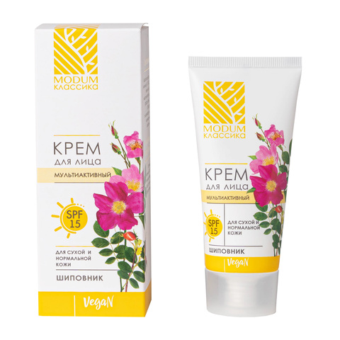 Modum КЛАССИКА Крем для лица Шиповник с SPF 15 для сухой и нормальной кожи,50г (B142-145)