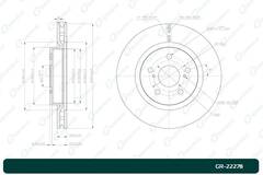 Диск тормозной G-brake  GR-22278