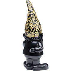 Фигура декоративная Gnome Standing «Стоячий гном» 46 см, Чёрный/Золотой