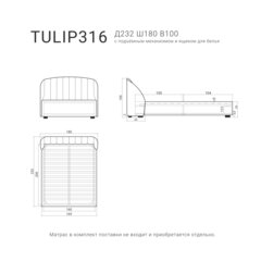 Кровать TULIP 316 с подъемным механизмом