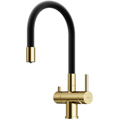 Sancos Lucia SC4004BG Смеситель для кухни с гибким изливом и возможностью подключения фильтра для воды, цвет: золото фото