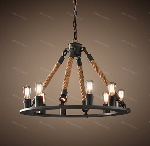 Люстра ROPE FILAMENT ROUND Restoration Hardware 68060371