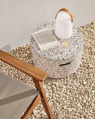 Журнальный столик Jenell terrazzo белый, Ø 52 см