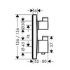Hansgrohe Ecostat Square 15714000 Термостат встраиваемый на 2 потребителя