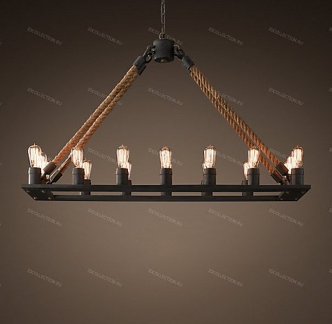 Люстра ROPE FILAMENT RECTANGULAR Restoration Hardware 68060369