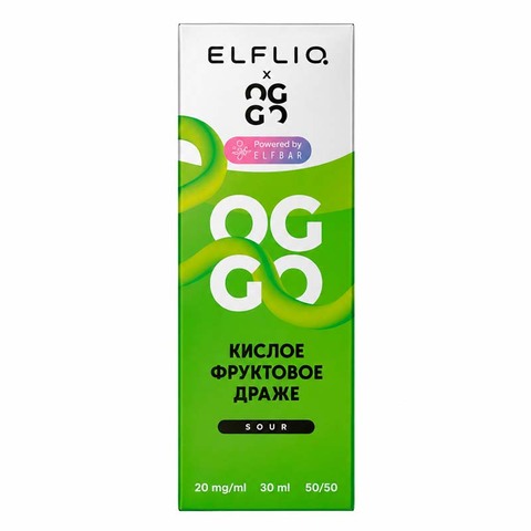 Жидкость OGGO X ELFLIQ Sour 2% Salt 30 ml - Кислое фруктовое драже