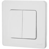 Выключатель двухклавишный - Legrand Inspiria - 10АХ 250В безвинтовые зажимы - белый — фото 9