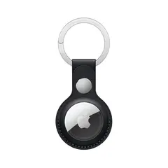 Кожаный брелок с заводным кольцом Apple Leather Key Ring для AirTag, Midnight (Темная ночь)