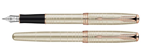 Ручка перьевая Parker Sonnet F535 Premium Feminine, Chiselled Silver PGT, F (1859488)
