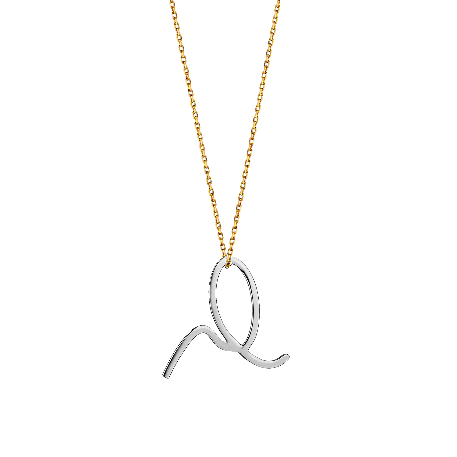 колье «а» из белого и желтого золота