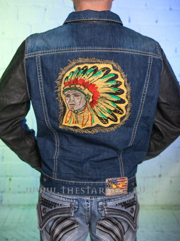 Robin's Jean | Куртка джинсовая мужская Cherokee Green L6137-CHG спина