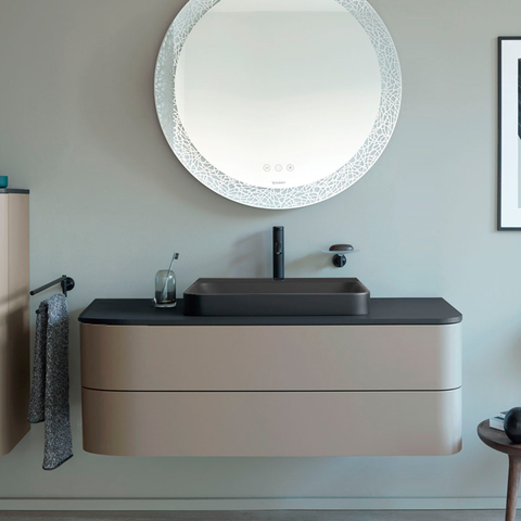 Duravit Happy D.2 Plus HP497209292 Тумба подвесная 408x1300x550мм 2 ящика, цвет: stone grey satin matt