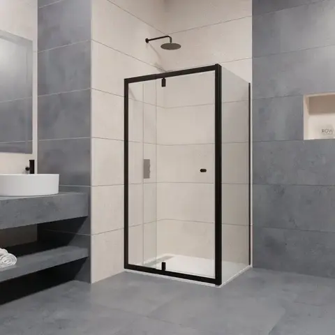 RGW 04084479-014 Душевой уголок RGW PA-44B (PA-02B + Z-050-1B) Чёрный Прозрачное