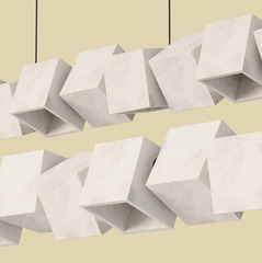 Люстра Cubic черный металл