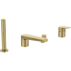 Ideal Standard La Dolce Vita BD671A2 Набортный смеситель для ванны/душа под 4 отверстия PVD Brushed Gold (Шлифованное Золото) фото