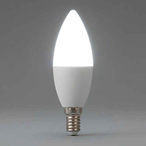 Лампа светодиодная LED 7вт E14 белый матовая свеча LB-97 25476 FERON