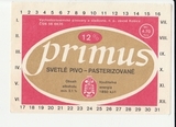K15225 ЧССР Чехословакия Пивная этикетка PRIMUS K15225 ЧССР Чехословакия Пивная этикетка PRIMUS