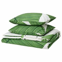 Комплект постельного белья IKEA KUNGSCISSUS (КУНГСКИССУС), Двуспальный, Белый с рисунком, 240x220, 50x80 см
